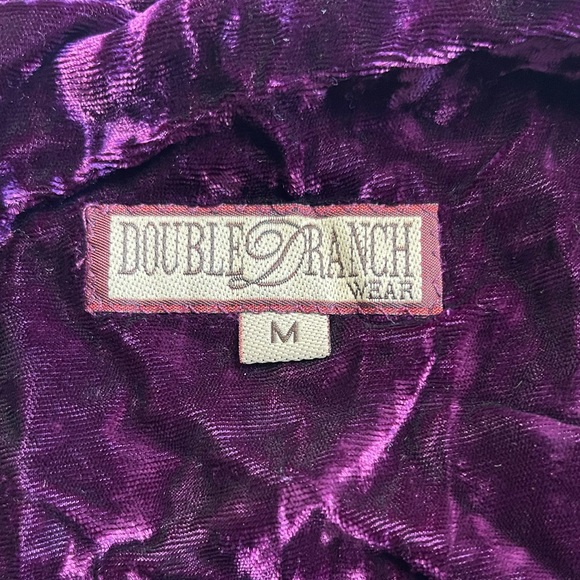 Double D Ranch Velvet Long Sleeve Dress in Rich Purple. M - Picture 7 of 7